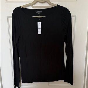 J. Crew Women's Matte Jersey Long Sleeve Boat Neck Top